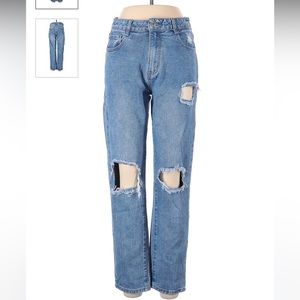 Princess Polly Straight Leg Ripped Jeans